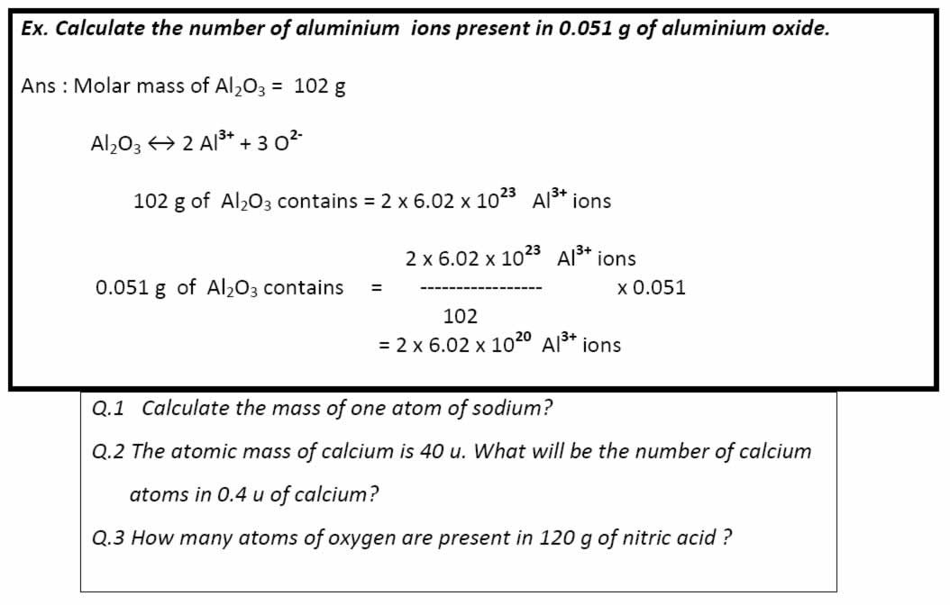 Calculate the number of aluminium ions present in 0.051 g of aluminium oxide.